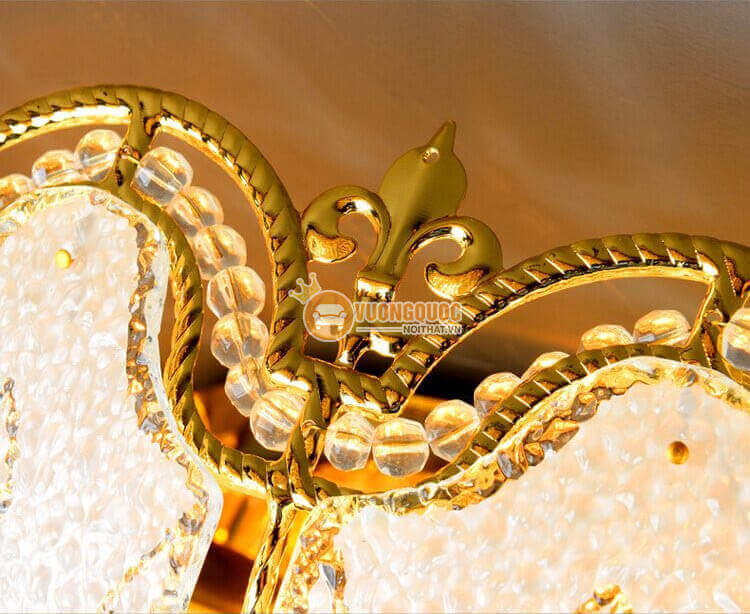 Đèn ốp trần thủy tinh kiểu dáng hoa cách điệu CM248-13